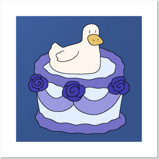 Birthday Cake Duck Posters and Art